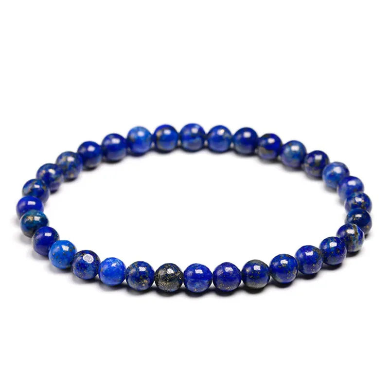 Bracelet Lapis Lazuli Bead Gold Hematite Blue Stone For Men