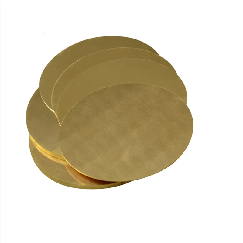 Brass Disc Round Plate Sheet Dia. 50mm 100mm 150mm 200mm H62 Copper Sheet  Plate sheeting pure copper foil plate roll thickness 2mm square copper plate bronze sheet metal copper sheets foil pure 1pcs