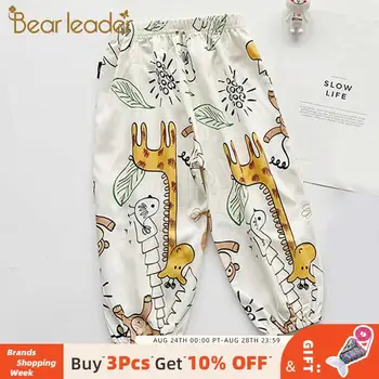 

Bear Leader Kids Pants 2020 New Summer Girls Cartoon Pattern Trousers Casual Cool Children's Clothing Cute Leggings Boys 1 6Y