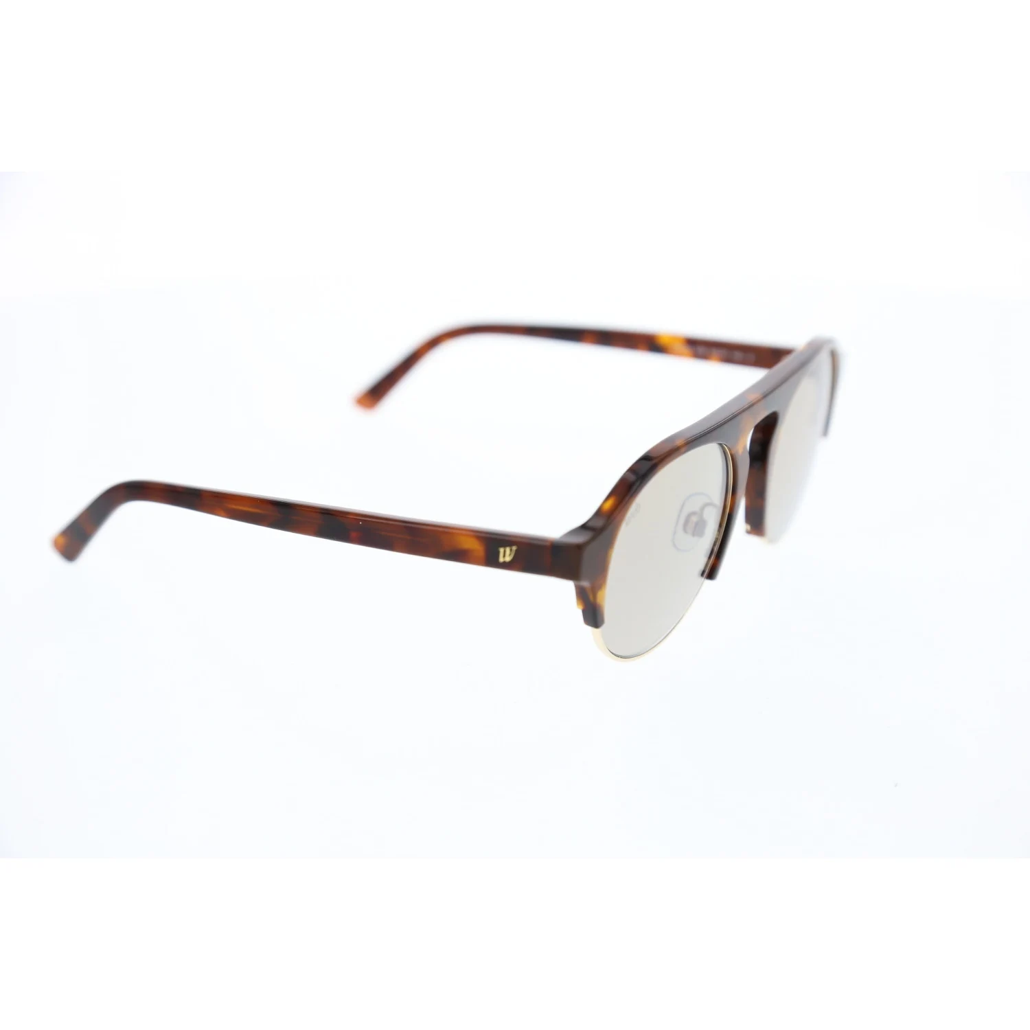 

Unisex sunglasses w 0224 52g clubmaster Brown organic oval aval 52-21-145 web