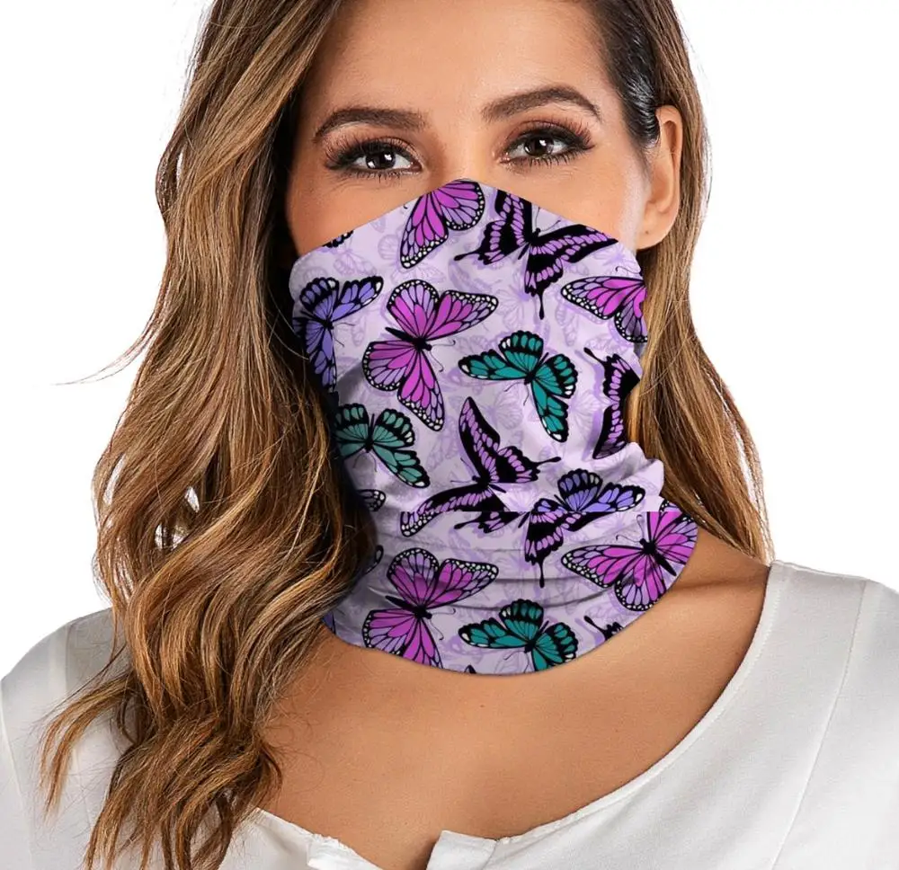 For Women Men Bandana Neck Gaiter Tube Headwear  Face Scarf Dustproof Motorcycle Facemask Windproof Scarf 5