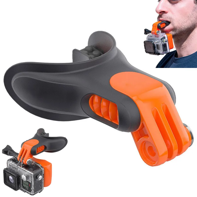 Зубчатые скобы держатель рот крепление для GoPro Hero 8 7 6 5 Hero8 Xiaomi Yi SJCAM серфинга