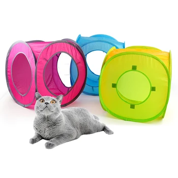 

Funny Cat Kitten Pet Play Tents Tunnel Playground Toys Outdoor Foldable Cat Tunnel Combinable Toys for Cat