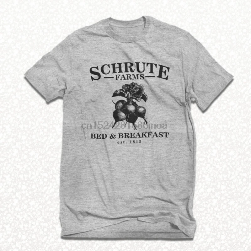 Schrute Farms рубашка офис ТВ шоу футболка Дандер Миффлин Дуайт beets ad | Мужская одежда