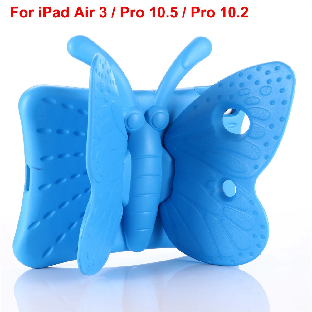 Чехол для iPad Air 3 Pro 10,5, детский чехол с милыми мультяшными бабочками, моющийся противоударный защитный чехол для iPad 10,2 дюймов
