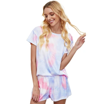 

Plus size Sexy shorts pajamas sets women New shorts sleepwear Korea fashion Gradients women pyjamas sets homewear