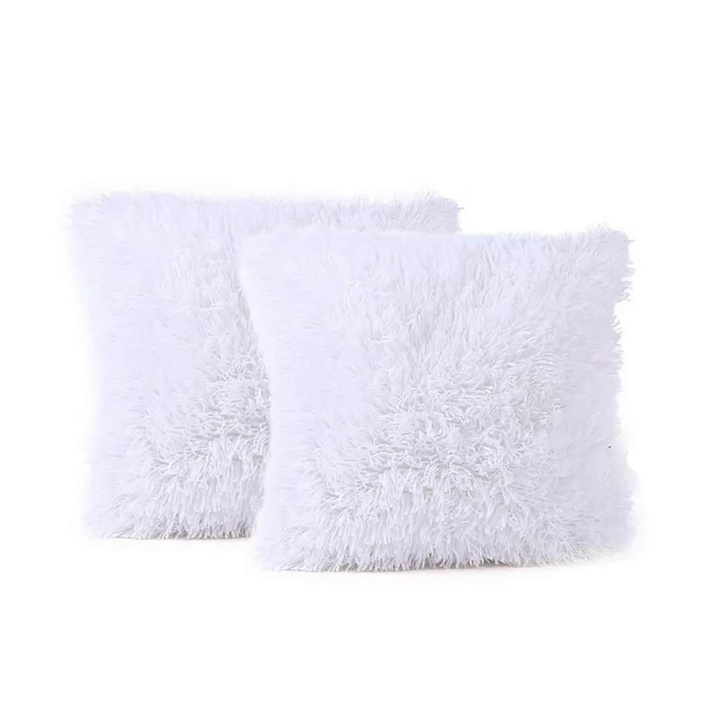 Комплект из 2 предметов Подушка Чехол Диван талии Бросок Чехлы домашнего декора супер гладкая невидимых застежек-молний(Размер: 16X16 дюймов Мягкие плюшевые достаточно XJ