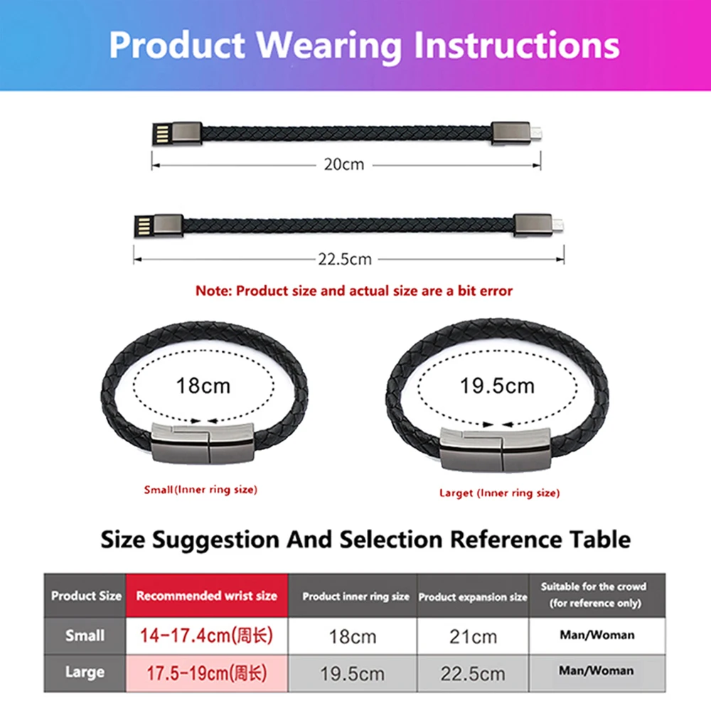 Travel Fast USB Phone Chargers Bracelet Charger Data Charging Cable Sync Cord For iPhone 7 6s Bracelet Men Steel Magnetic Clasp