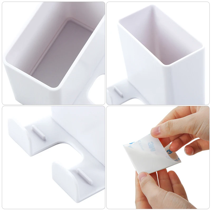 1PC Multifunction Remote Control Holder Phone Wall Holder Wall Mounted Storage Rack Smartphone Hanging Cellphone Tablet Charging