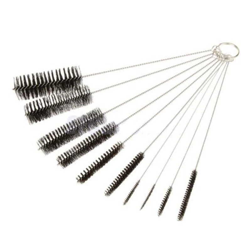 10pcs Nylon Stainless Steel Tobacco Cleaning Brushes Set Accessory For