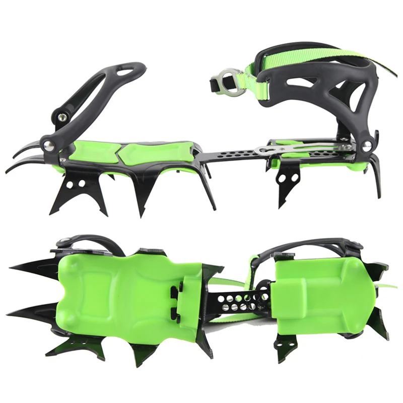 Fourteen Teeth Crampons Professional Stainless Steel Ice Gripper Hiking Climbing Equipment Travel Kits