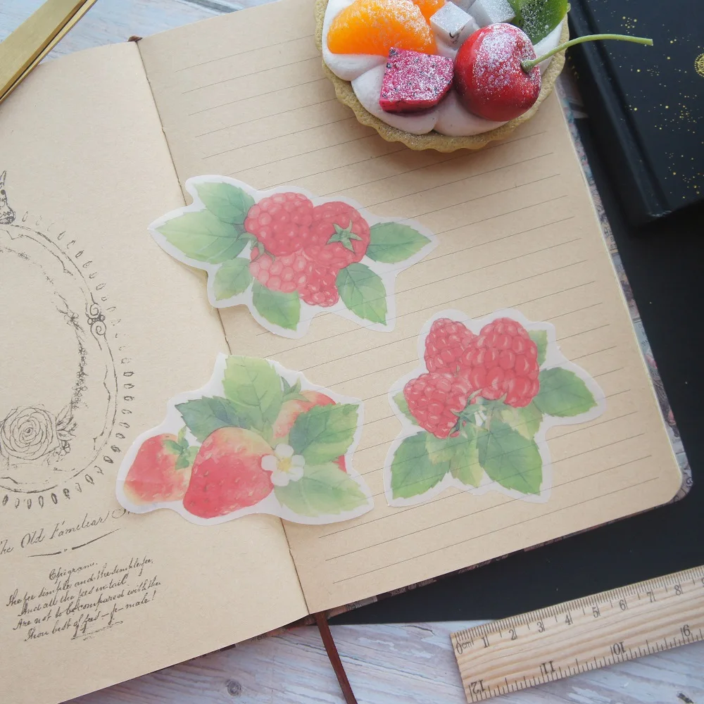30 шт DIY садовая Клубничная дизайнерская бумага как оригинальное творчество фон