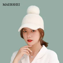 MAERSHEI вязаная шапка женский зимний для волос мяч Женская Повседневная бейсбольная кепка baenies вязаная девочка теплая Модная шапка