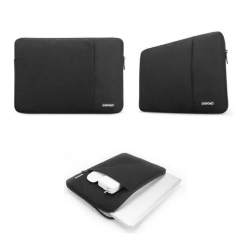 Защитный чехол для ноутбука macbook Air 1" 13" Pro15 дюймов, сумка-вкладыш для ноутбука lenovo Ause acer 14 15,6 дюймов Dell XPS 13 15" - Цвет: Black