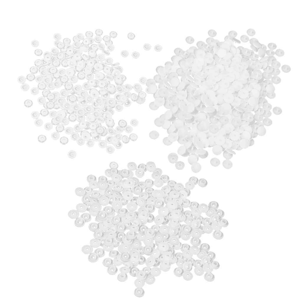 300 Sets T5 Clear Resin Snap Plastic Buttons Fasteners 12.4mm For Craft Clothes Diaper Plastic Bibs