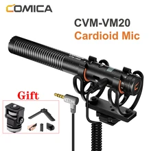COMICA CVM VM20 microfono 3.5mm Super cardioide condensatore Video intervista Mic per Smartphone DSLR Camera