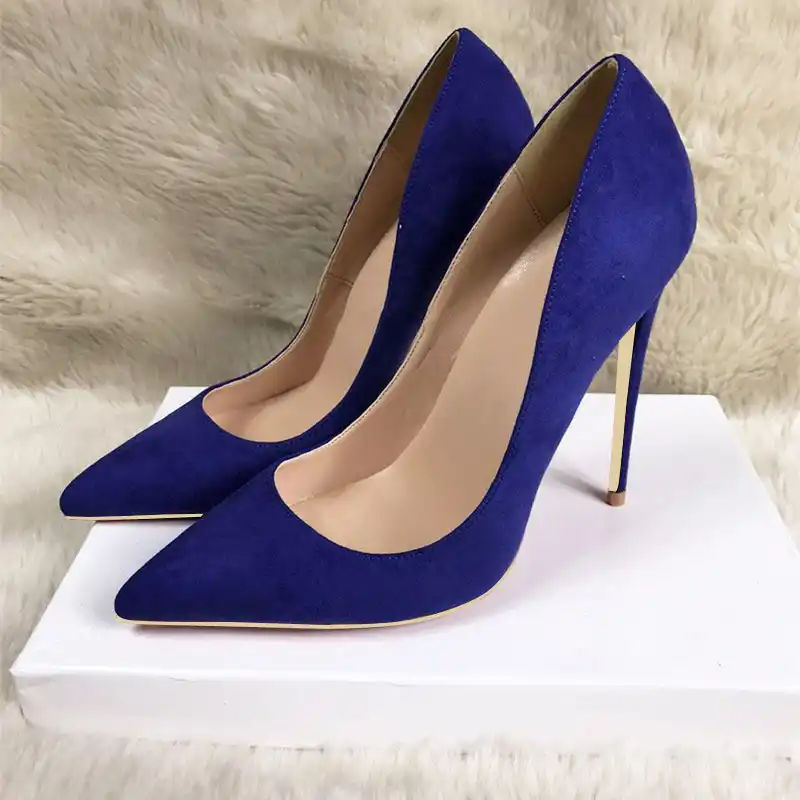 dark blue high heels