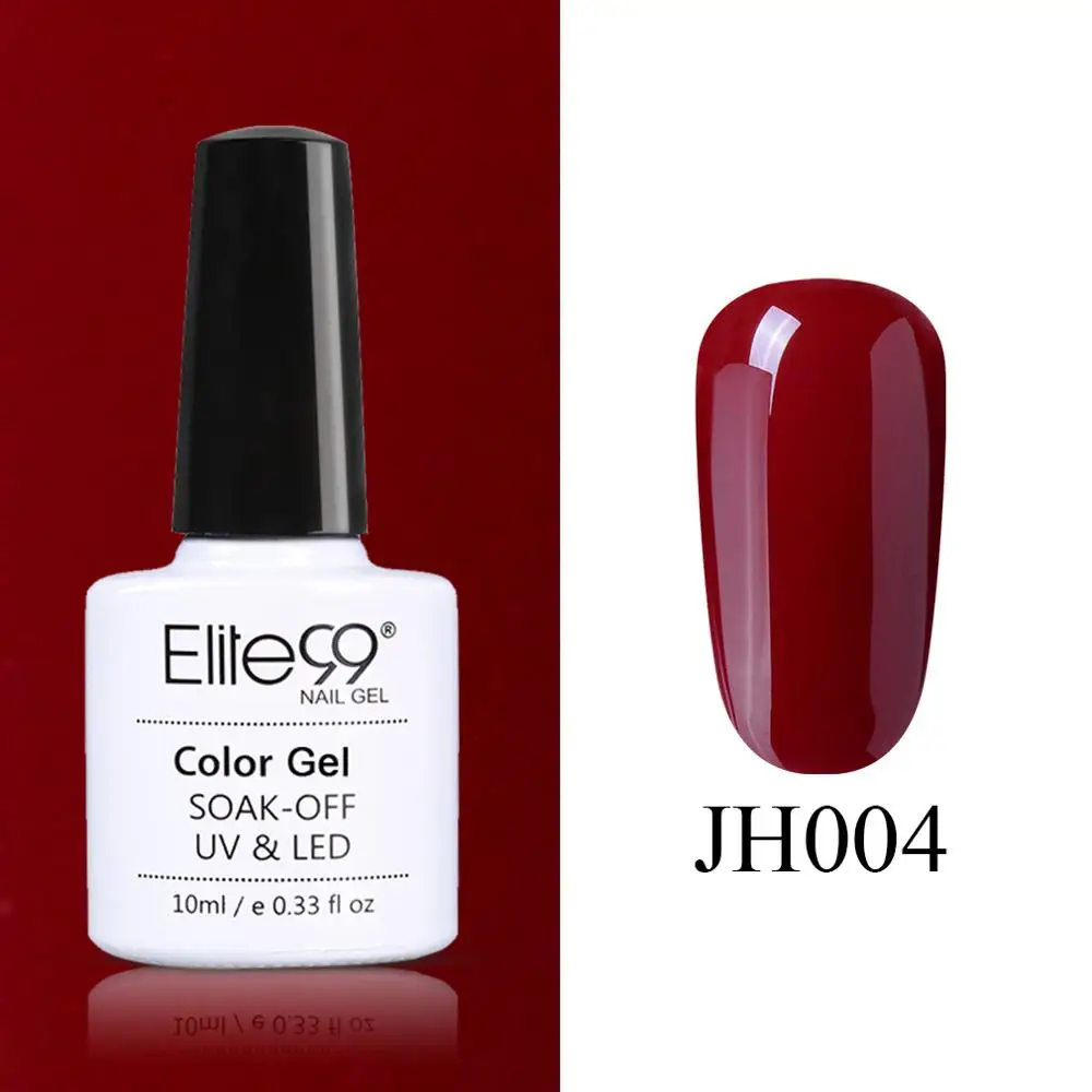 JH004 Elite99 винно-красный гель лак для ногтей гель лак Полупостоянный замочить от дизайна ногтей Маникюр УФ гелевое покрытие для ногтей лак - Цвет: JH004