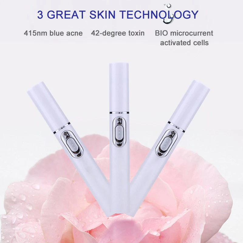Blu-ray acne pen eye massage instrument to remove the eye bag dark circles blue light therapy eye stick