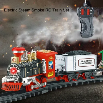 

Remote Control Conveyance Car Electric Steam Smoke Rc Train Simulation Set Model Rechargeable Set Kids Toys Gift Funny Gadgets