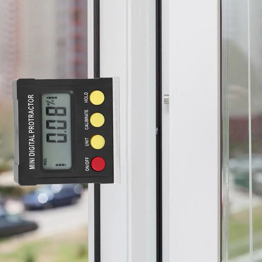 360 градусов Мини цифровой транспортир Инклинометр электронный уровень коробка