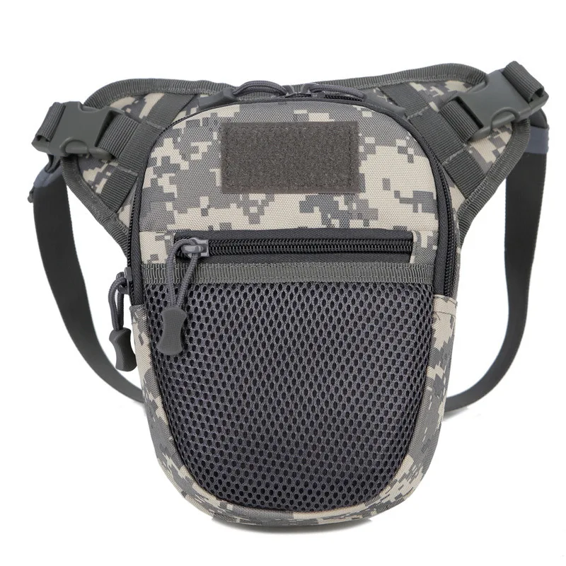 ACU Molle, сумка для ног, военная нейлоновая, водонепроницаемая, мужская, тактическая, поясная сумка для ног, сумка для путешествий, сумка для походов, охоты, кемпинга, велоспорта - Цвет: ACU