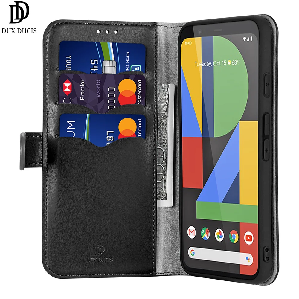 

Flip Wallet Case For Google Pixel 4 & 4 XL Kickstand Cover Credit Card Slot Holder Pouch Stand Anti-knock Mobile Phone Bag