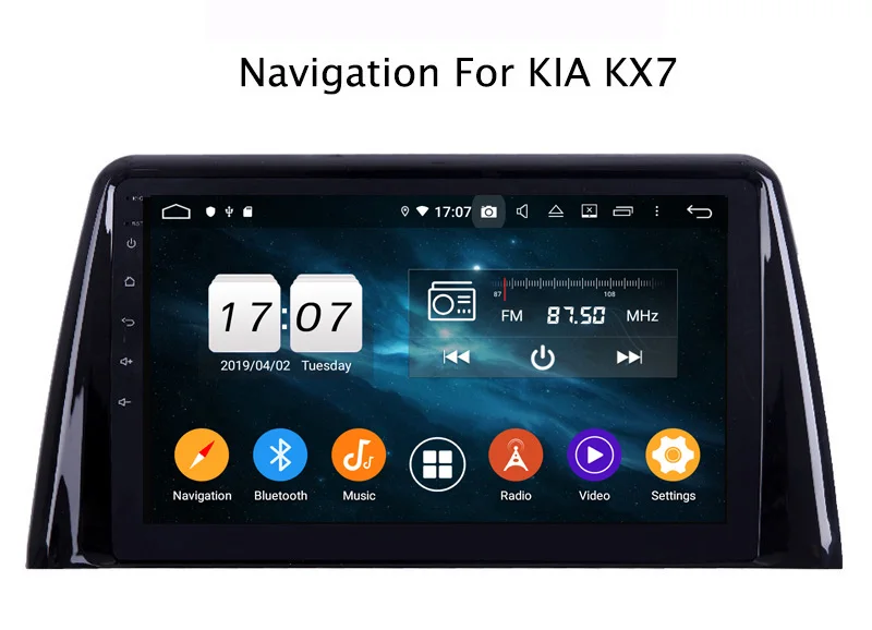 Excellent one din 10.1" android 9.0 car dvd player for kia Sorento KX7 2017 2018 2019 car audio stereo gps navigation wifi 8core 4G+64GB 2
