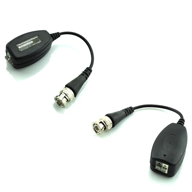 20 шт./лот CCTV power Video Balun поставка пассивных трансиверов незащищенная витая пара, симметричный трансформатор BNC Cat5 CCTV видео-Переходник До 3000ft K09