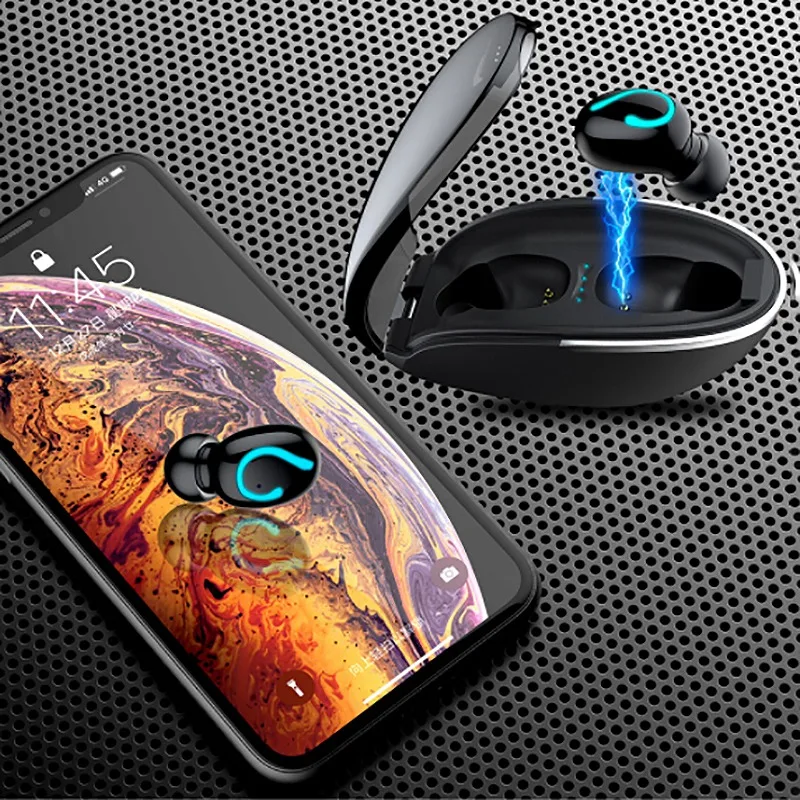 Q32 Bluetooth Headset TWS Bluetooth 5 0 Stereo Sports Wireless Automatic Pairing Headset with 650MAh Charging Box