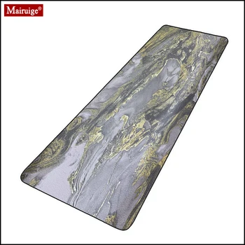 

Marble Gold And Gray Mouse Pad Gamer Geometric Line Large Desk Pad Gamer Computer Pc Gaming MousePad 90x40cm / 80x30cm