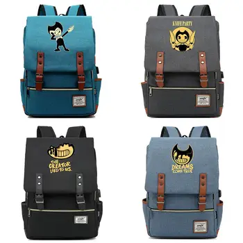 

Bendy USB Charge Laptop Backpack Women Bags Men Oxford Travel Backpacks Retro Casual Bag School Bags For Teenager