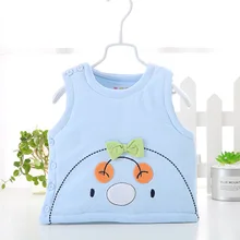 Зимний жилет для грудного вскармливания; детская верхняя одежда; детский жилет; топы из чистого хлопка; Повседневная однотонная плотная одежда без рукавов