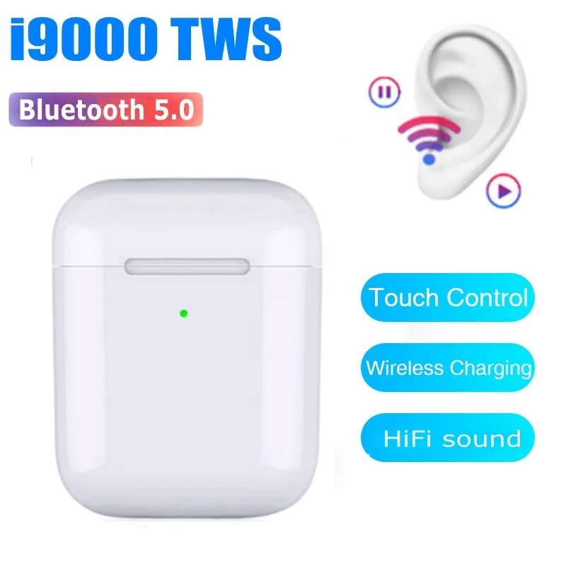 I9000 TWS 1:1 Реплика Po-p up беспроводные наушники Bluetooth 5,0 QI Беспроводная зарядка наушники PK W1 H1 чип i80000 i30000 i10000 - Цвет: i9000 tws