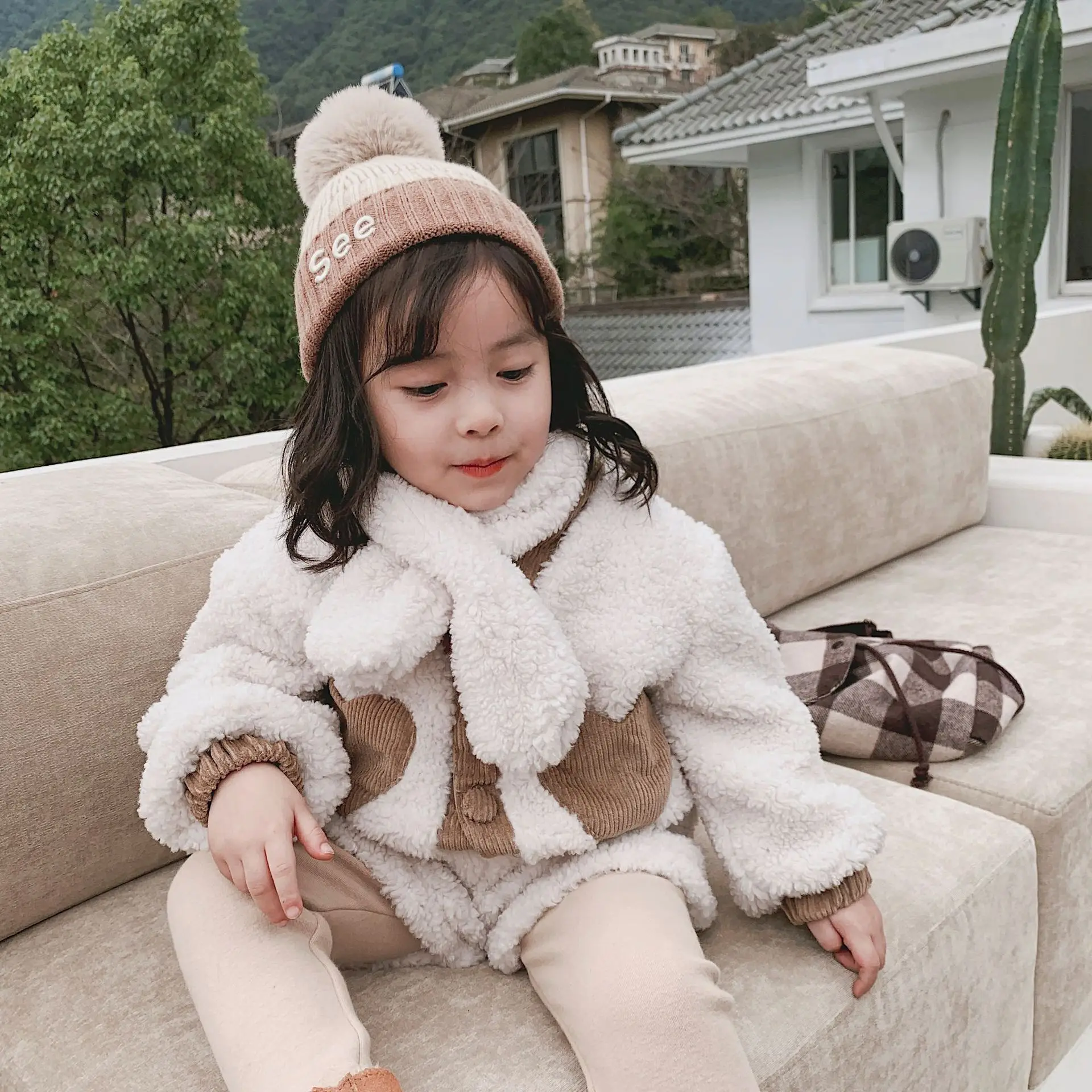 Оптовая продажа Осень с длинными рукавами Красочные Симпатичные babysuit/комбинезон + милые большие бедра брюки Костюмы для малышей/Набор для
