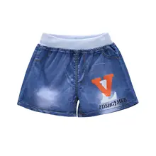 Amazon/Лидер продаж; INS; Лидер продаж года; стиль; Повседневные детские джинсовые шорты; растягивающиеся боксеры