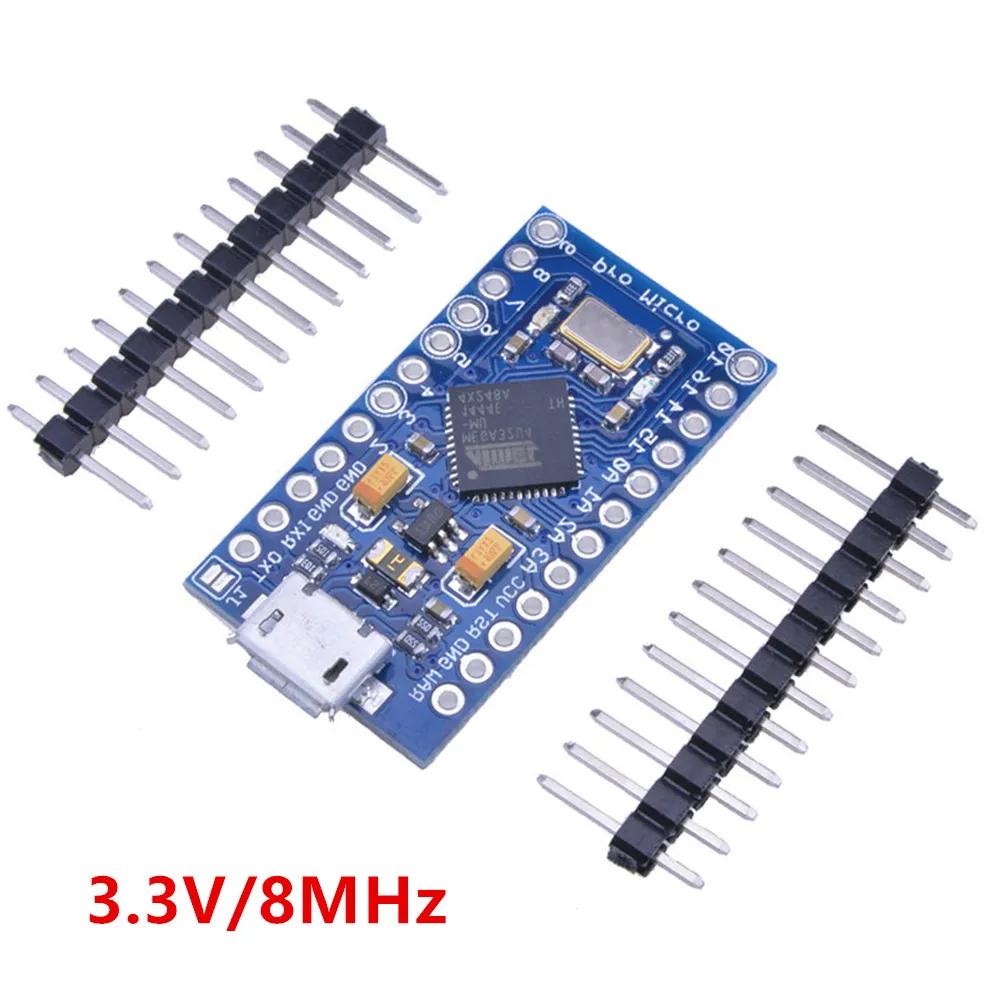 Pro Micro ATmega32U4 3,3/5 V 8/16 МГц заменить ATmega328 для Arduino Pro Mini с 2 Row штыревые для Leonardo Mini Usb Интерфейс - Цвет: 3.3V 8MHz