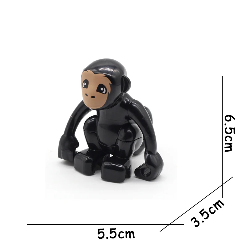 Big Size Building Blocks Animal Accessories Farm Figures Pig Rabbit Chicken Duck Dog Cat Bird horse Cow Sheep DIY Toys Gifts