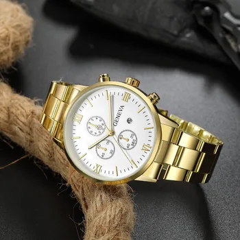 

Men Sport Casual Watches Men's Digital Clock Man Ceneva Luxury Stainless Steel Men Military Quartz Analog Wrist Watch Waterproof