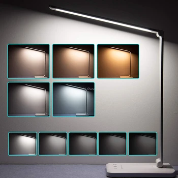 

LED Table Lamp USB Adjustable 5-colors Desk Lamp Touch Control Eye Protection Multi-Function Reading Light With Timer Function