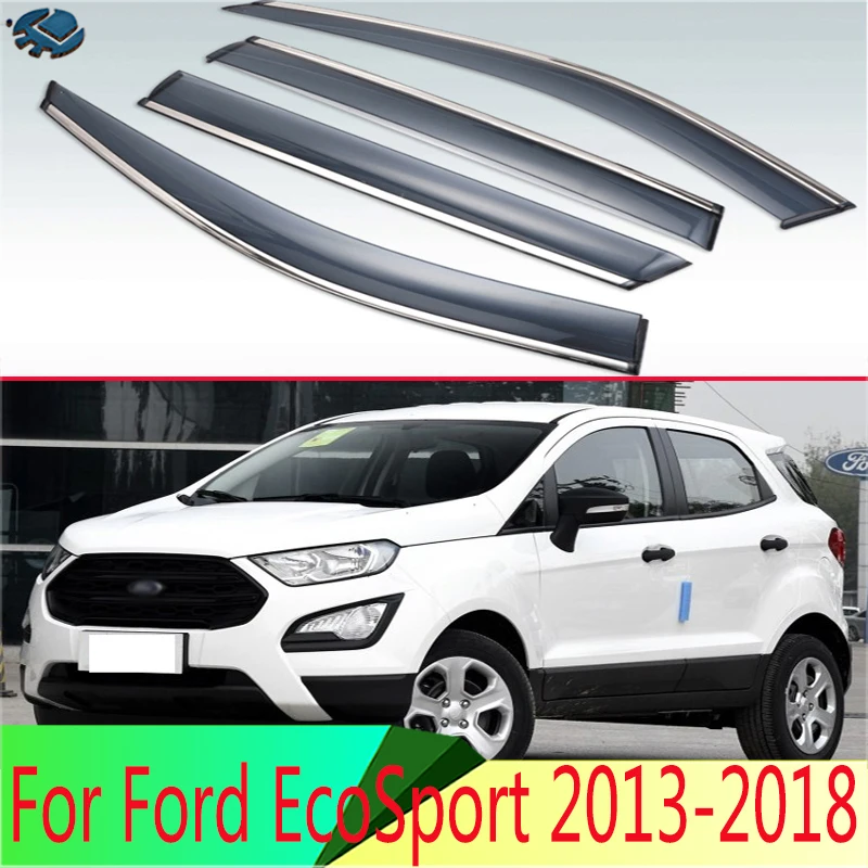For Ford Ecosport 2013 2014 2015 2016 2017 2018 Plastic Exterior Visor Vent Shades Window Sun