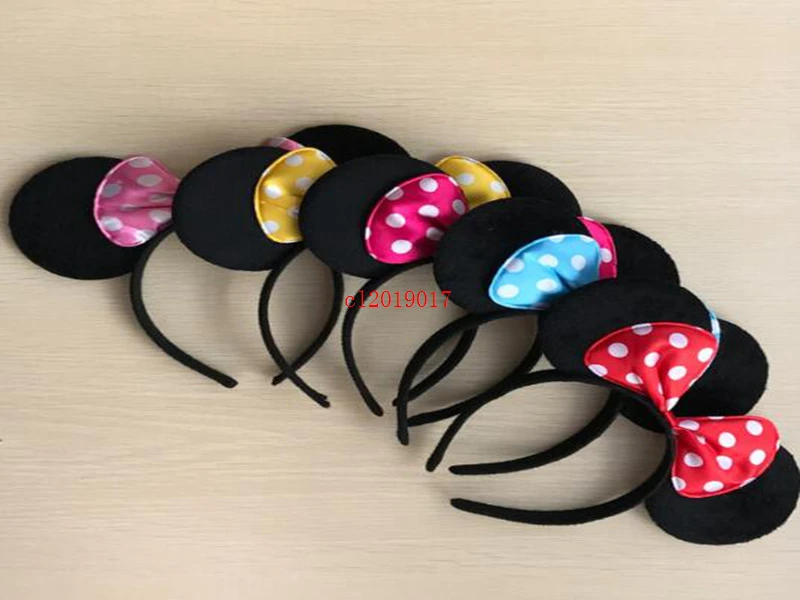 7 цветов, аксессуары для волос для девочек, повязка на голову с ушками мыши, детская лента для волос, Детский милый головной убор на Хэллоуин, Рождество, косплей, обруч