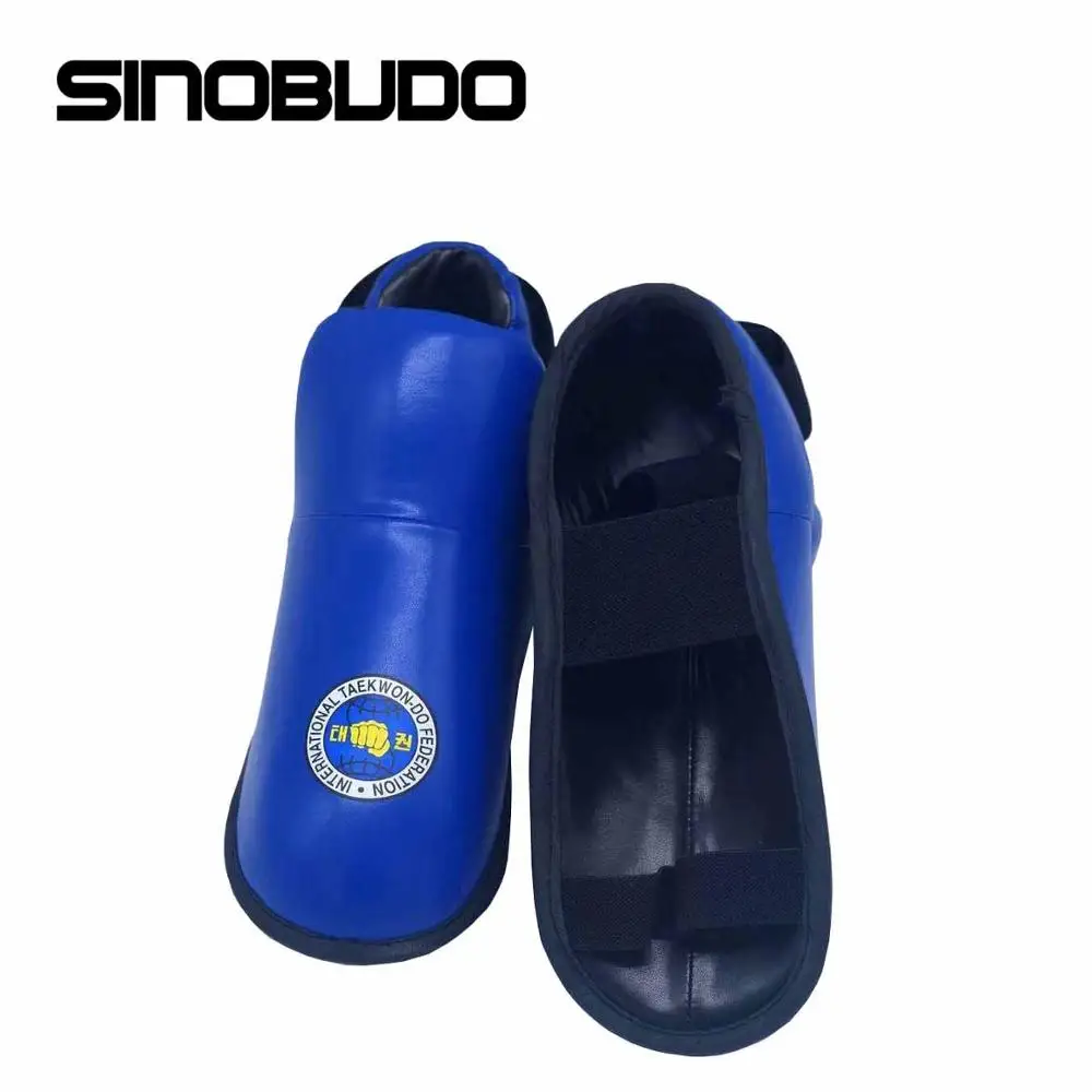 Martial Arts Protector ITF Taekwondo PU Leather Gloves Foot Ankle Guard Martial Arts Karate Training Protector Equipment