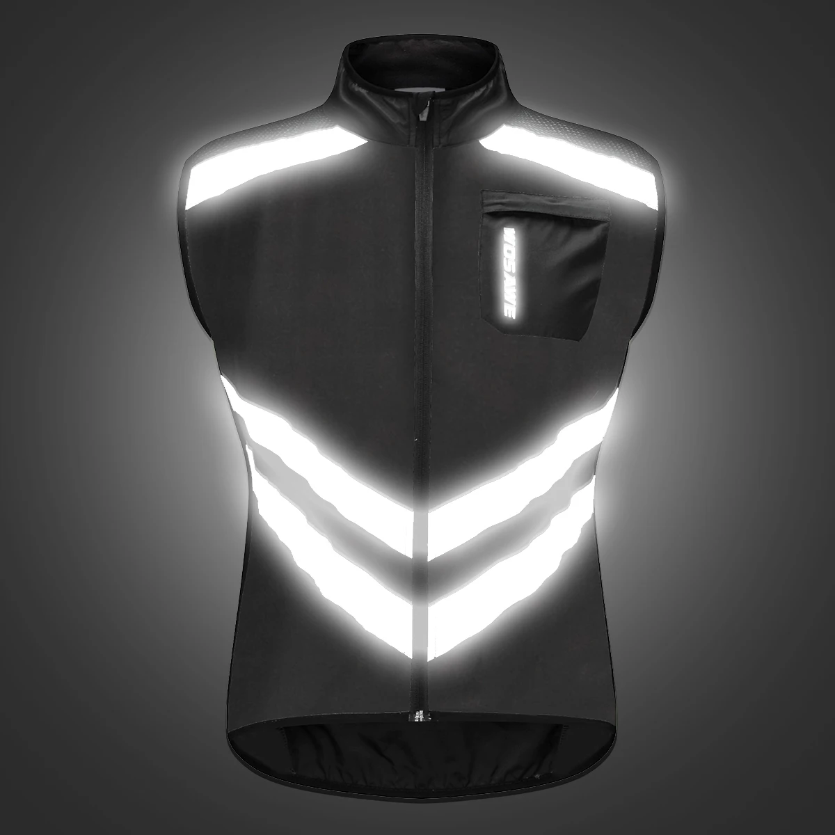 WOSAWE велосипедная куртка мужская ветровка ветрозащитный водонепроницаемый дышащий светильник для езды на велосипеде куртка жилет Мужская Светоотражающая куртка - Цвет: BL208-Black