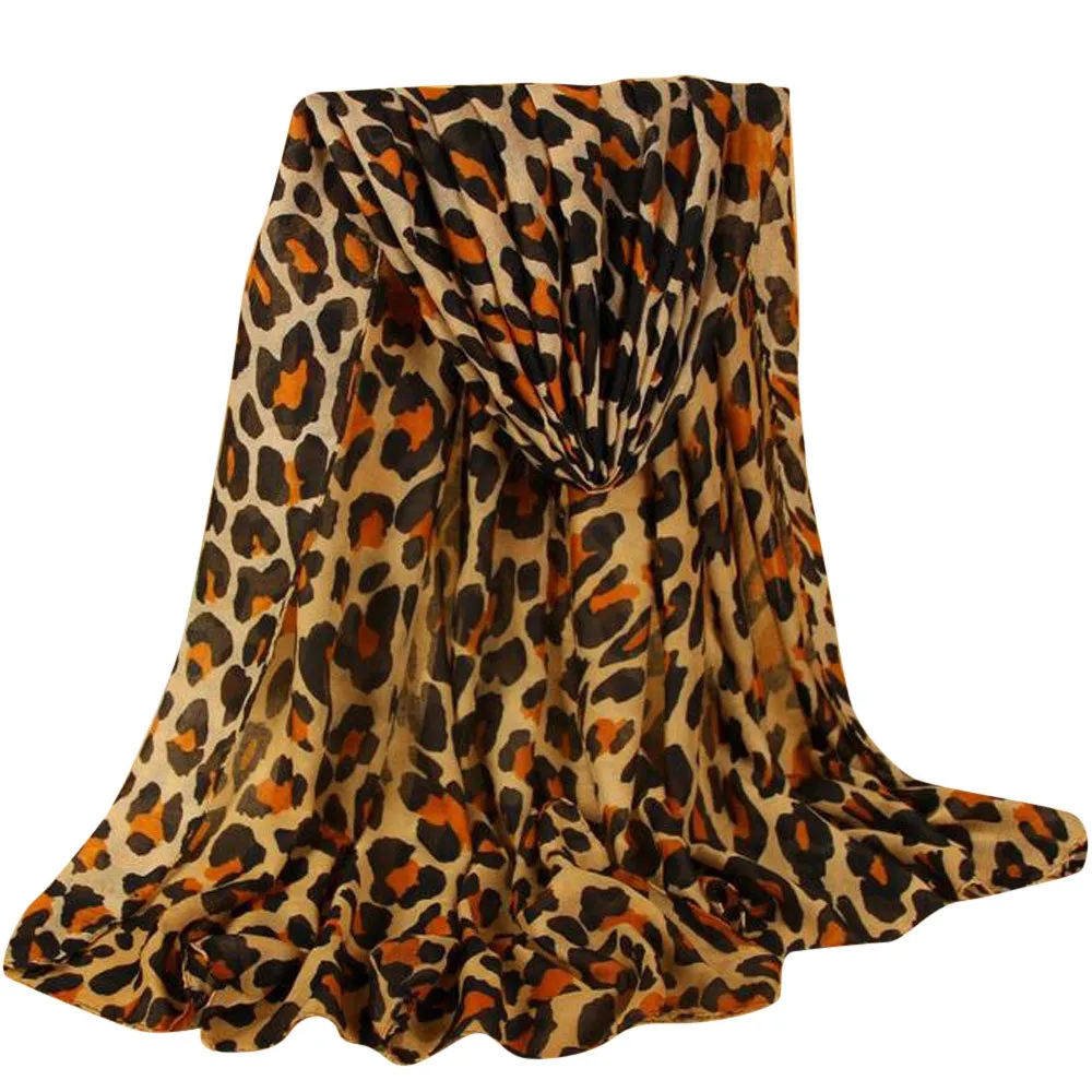 Осенне-зимний женский Классический Леопардовый шарф из хлопка и льна Модный Дикий солнцезащитный пляжный шарф Дешевле#1005 - Цвет: B