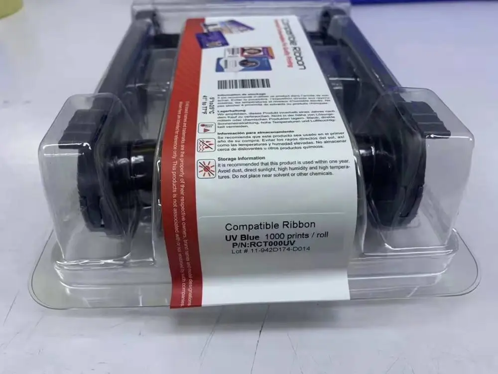 Compatíveis para Evolis Impressoras de Cartão Rct000uv Azul Fita Cassete 1000 Impressões Zenius Primacy id uv - Imagem 6