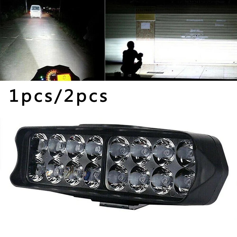 

1pc/2pcs 9-85V 48W Motorcycle Electric Vehicle ATV 16 Beads LED Light Rearview Mirror Spotlight 6000K ATV UTV Scooter LED Light