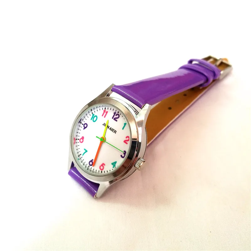 3D Детские Мультяшные часы кварцевые красивые цветные цифры мини детские для