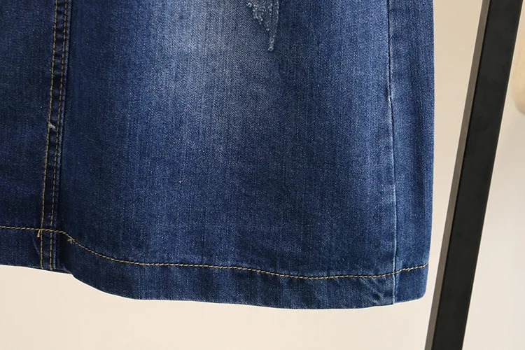 2019 размера плюс повседневная Летняя женская одежда модные Стрейчевые Отбеленные джинсовые юбки L2-381