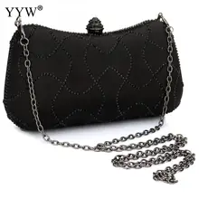 Черная подушка в форме клатч,, с цепочкой, вечерние сумки, клатчи, Женская сумочка, новинка, Pochette Femme